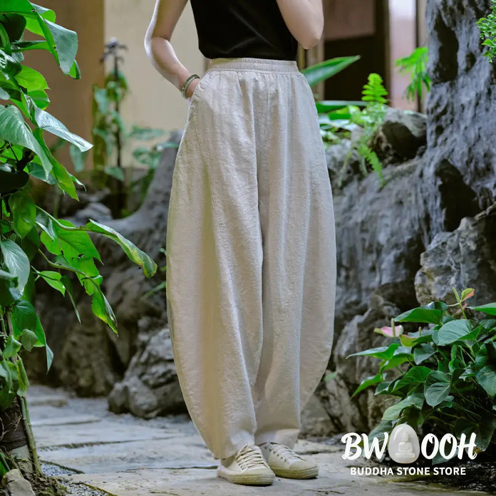 BWOOOH printed harem pants - Solid Color Loose Yoga Harem Pants With 