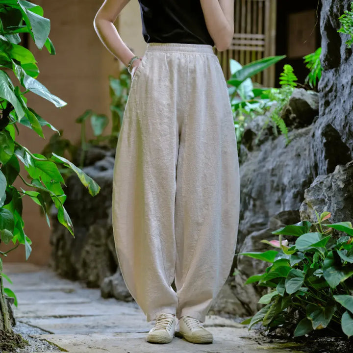 BWOOOH printed harem pants - Solid Color Loose Yoga Harem Pants With 