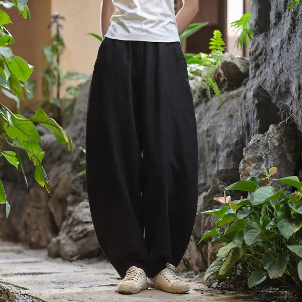 BWOOOH printed harem pants - Solid Color Loose Yoga Harem Pants With 