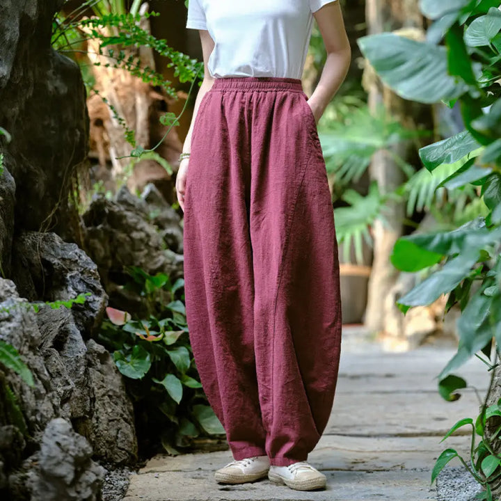 BWOOOH printed harem pants - Solid Color Loose Yoga Harem Pants With 