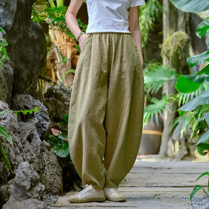 BWOOOH printed harem pants - Solid Color Loose Yoga Harem Pants With 