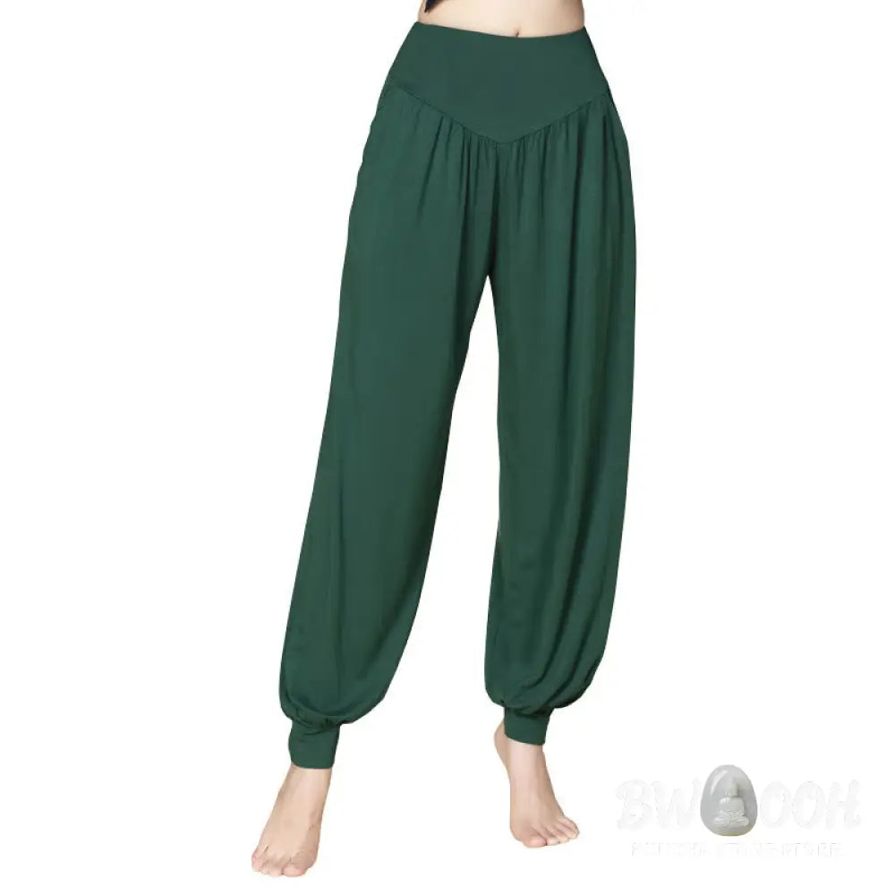 BWOOOH printed harem pants - Solid Color Modal Yoga Dance High Waist 