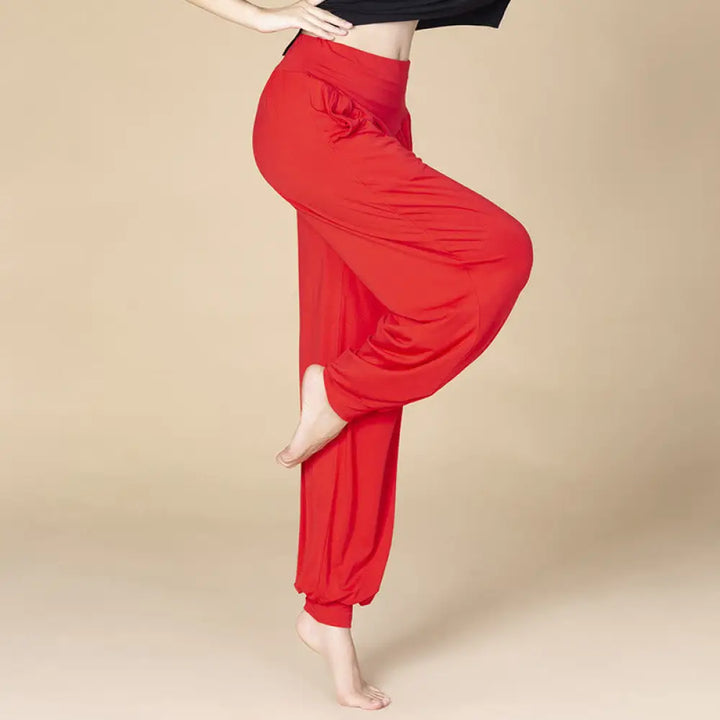 BWOOOH printed harem pants - Solid Color Modal Yoga Dance High Waist 