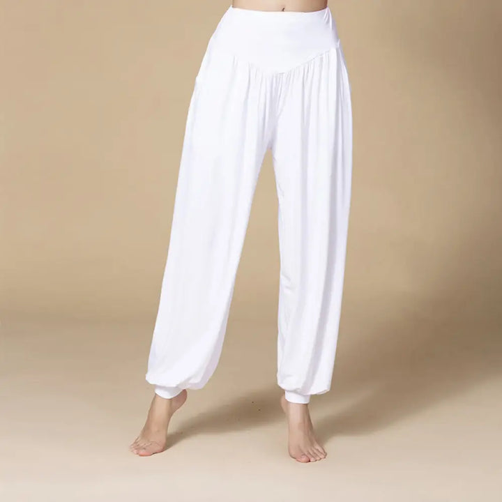 BWOOOH printed harem pants - Solid Color Modal Yoga Dance High Waist 