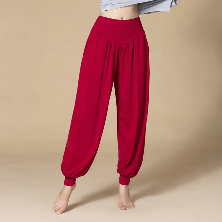 BWOOOH printed harem pants - Solid Color Modal Yoga Dance High Waist 
