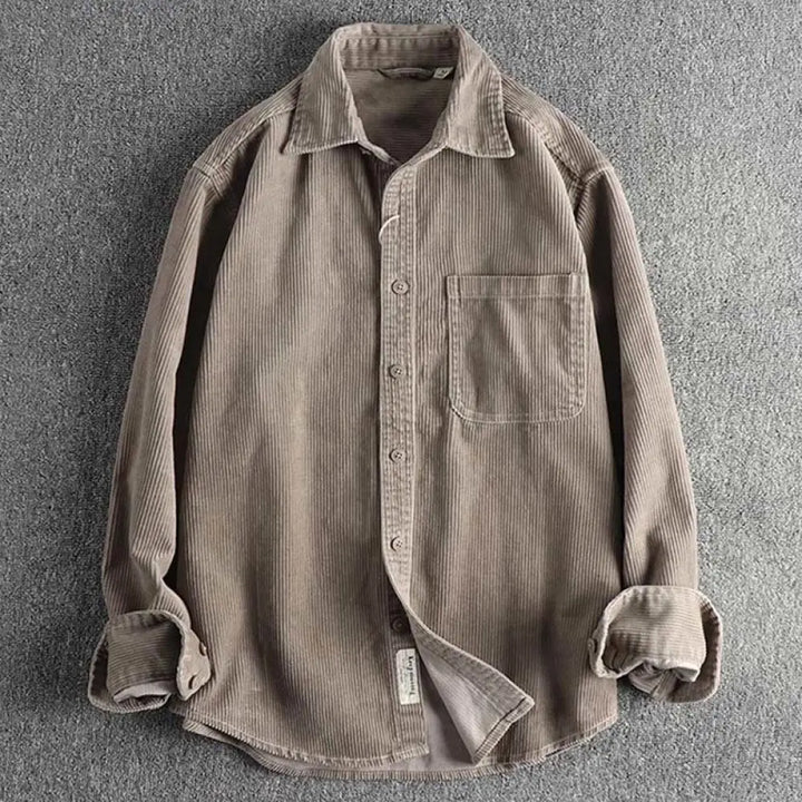 BWOOOH Solid Color Single Breasted Buttons Men&