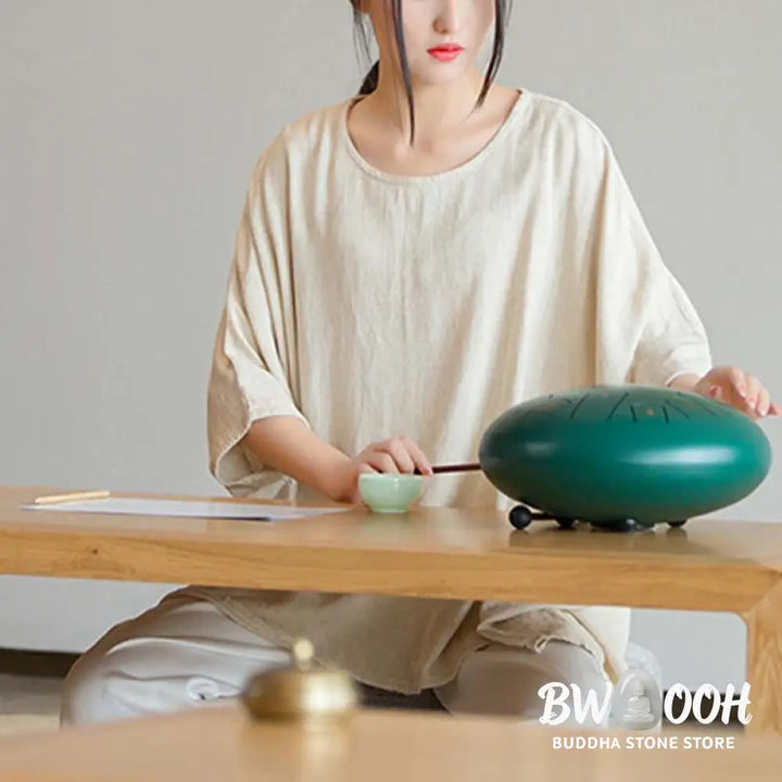 Buddha Stones Solid Color Three Quarter Sleeve Top Loose Tee T-Shirt - Three Quarter Sleeve Top