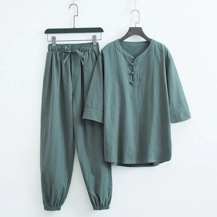 BWOOOH printed yoga pants - Solid Color Traditional Cotton Linen Sho