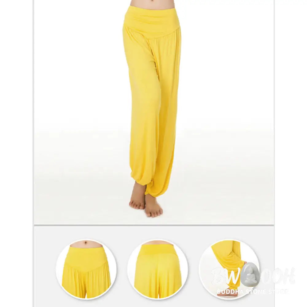 BWOOOH printed harem pants - Solid Color Yoga Dance Long Harem Pants