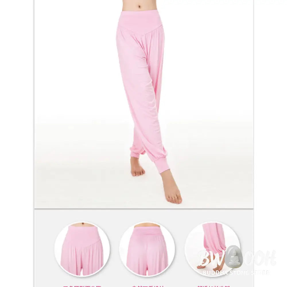 BWOOOH printed harem pants - Solid Color Yoga Dance Long Harem Pants