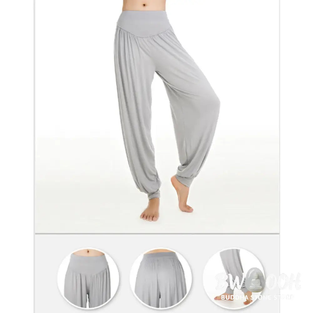 BWOOOH printed harem pants - Solid Color Yoga Dance Long Harem Pants