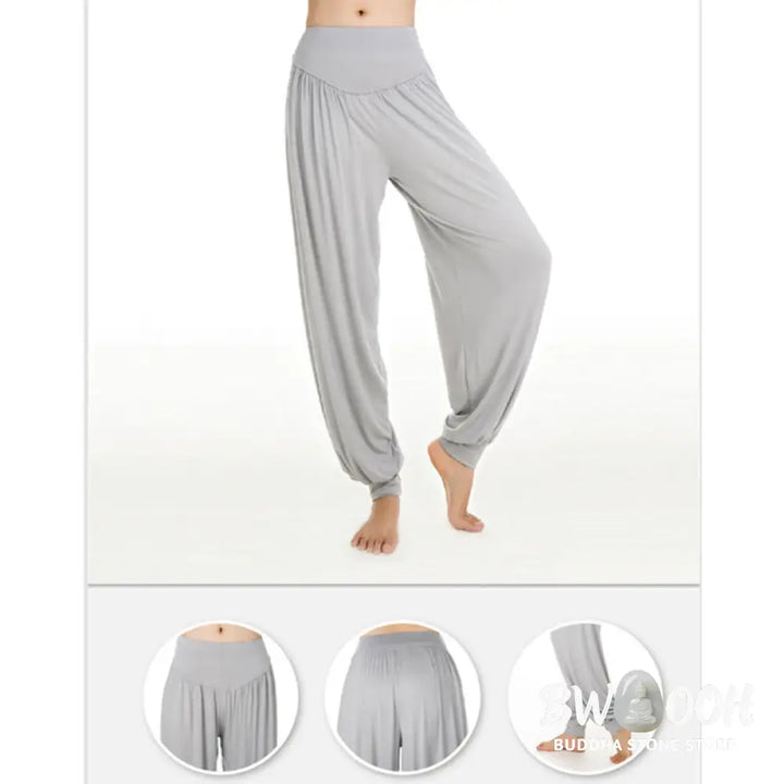 BWOOOH printed harem pants - Solid Color Yoga Dance Long Harem Pants