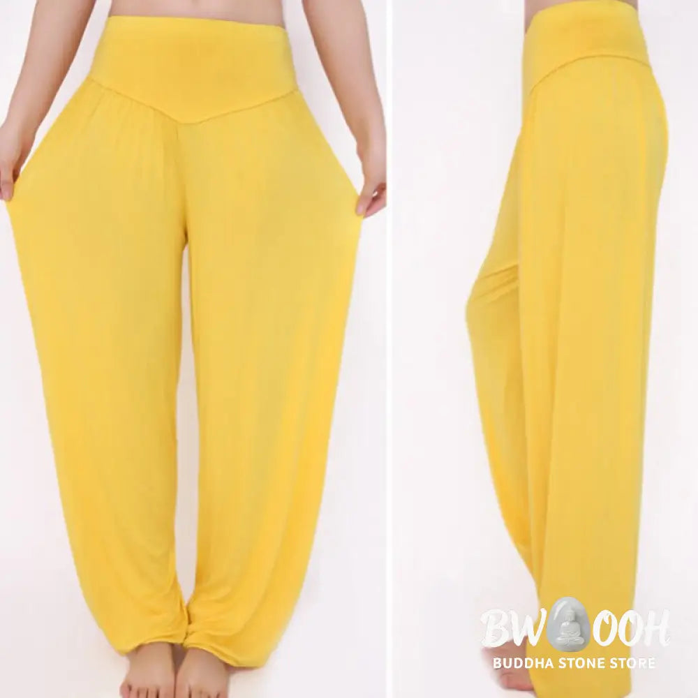 BWOOOH printed harem pants - Solid Color Yoga Dance Long Harem Pants