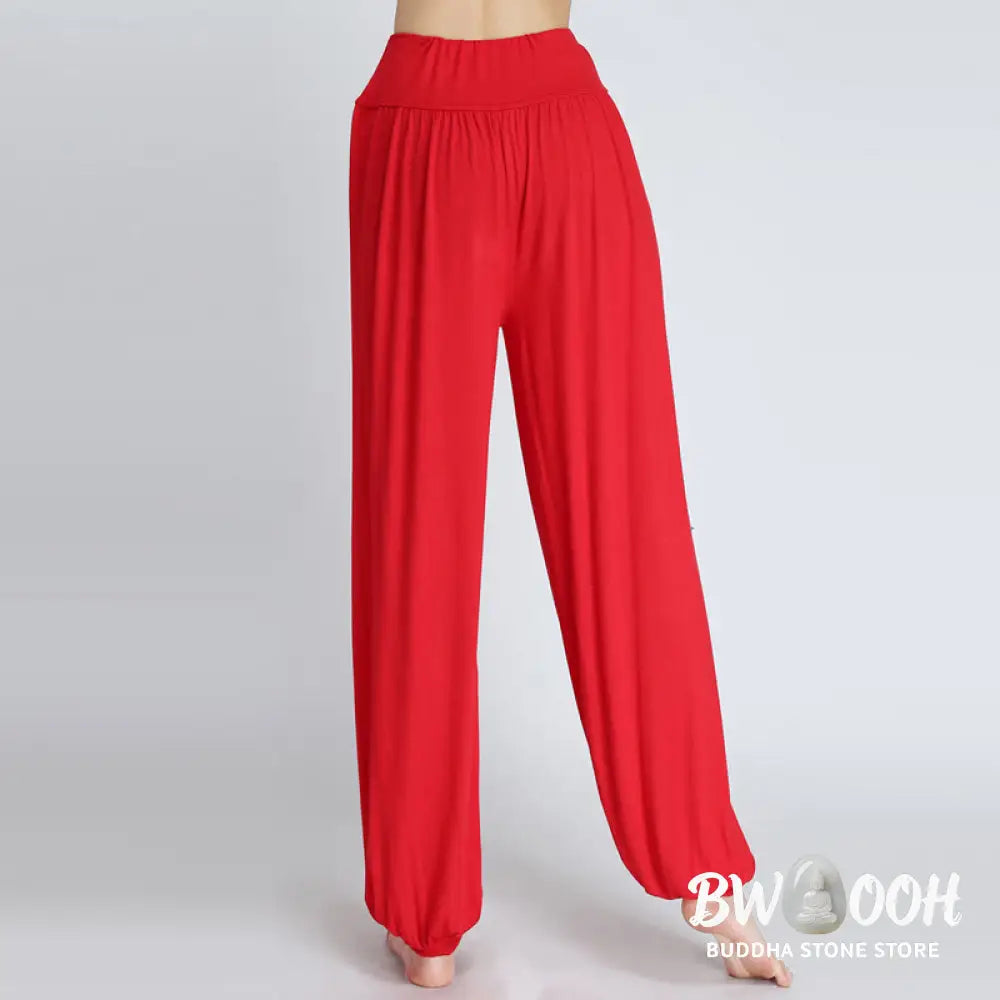 BWOOOH printed harem pants - Solid Color Yoga Dance Long Harem Pants
