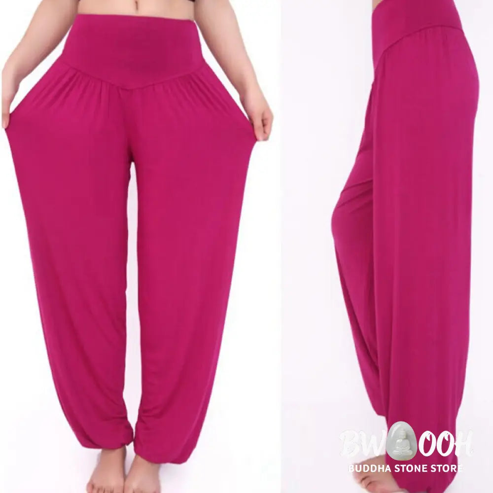 BWOOOH printed harem pants - Solid Color Yoga Dance Long Harem Pants