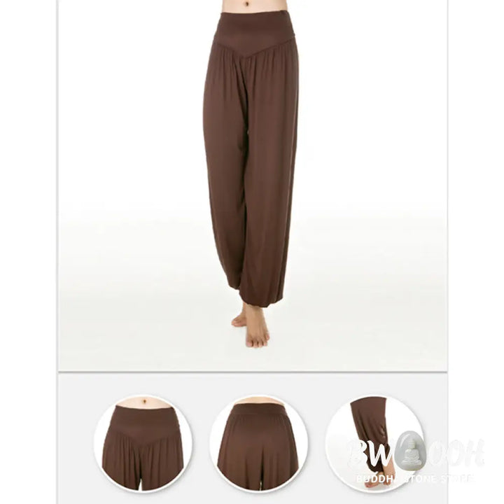 BWOOOH printed harem pants - Solid Color Yoga Dance Long Harem Pants