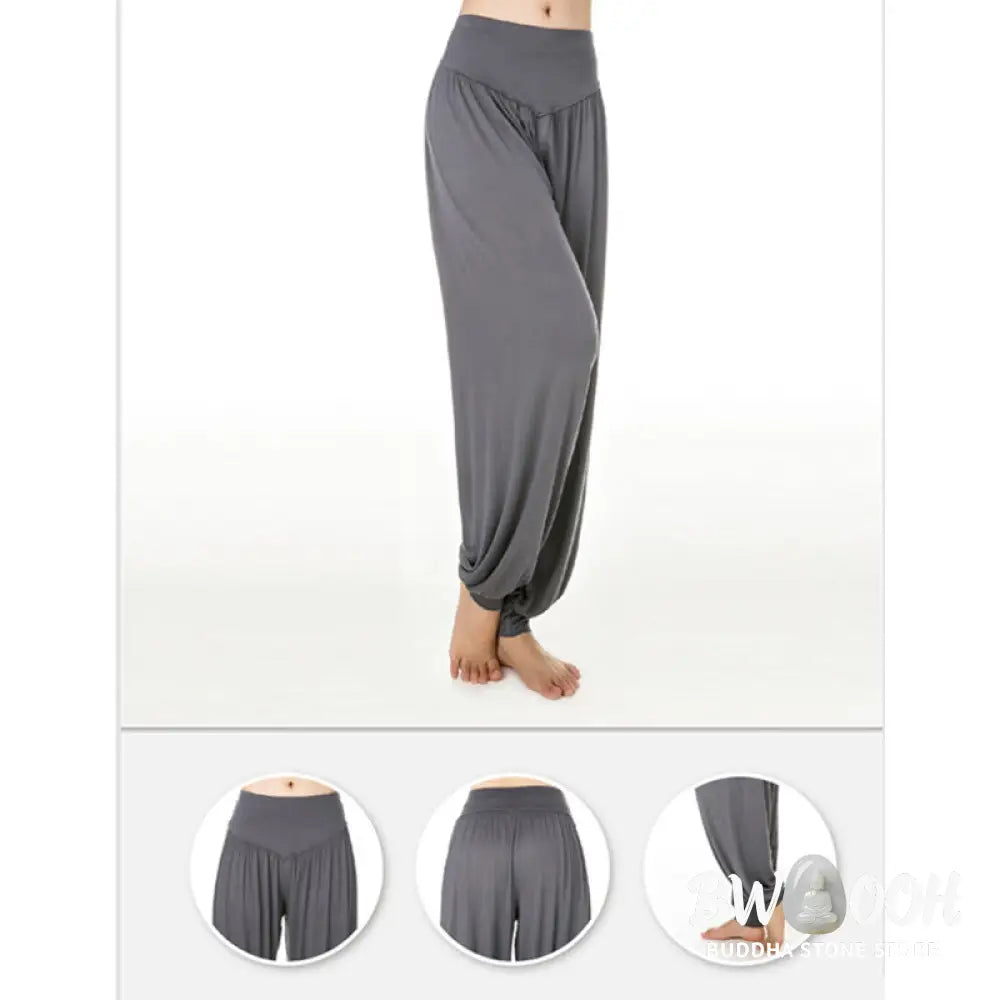 BWOOOH printed harem pants - Solid Color Yoga Dance Long Harem Pants