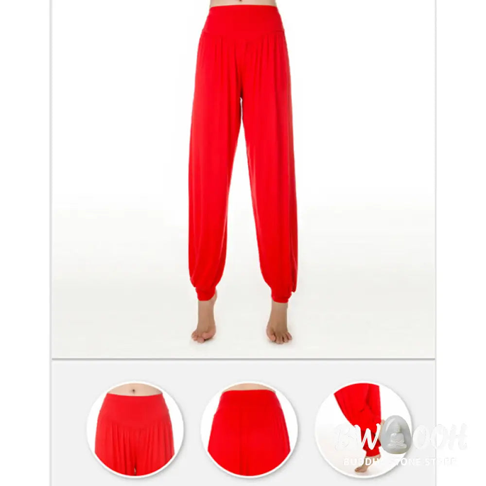 BWOOOH printed harem pants - Solid Color Yoga Dance Long Harem Pants
