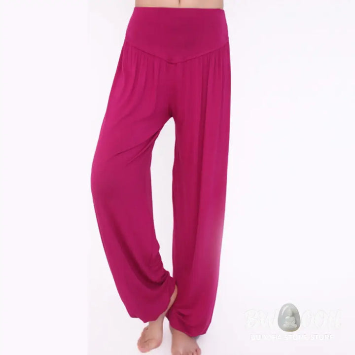 BWOOOH printed harem pants - Solid Color Yoga Dance Long Harem Pants
