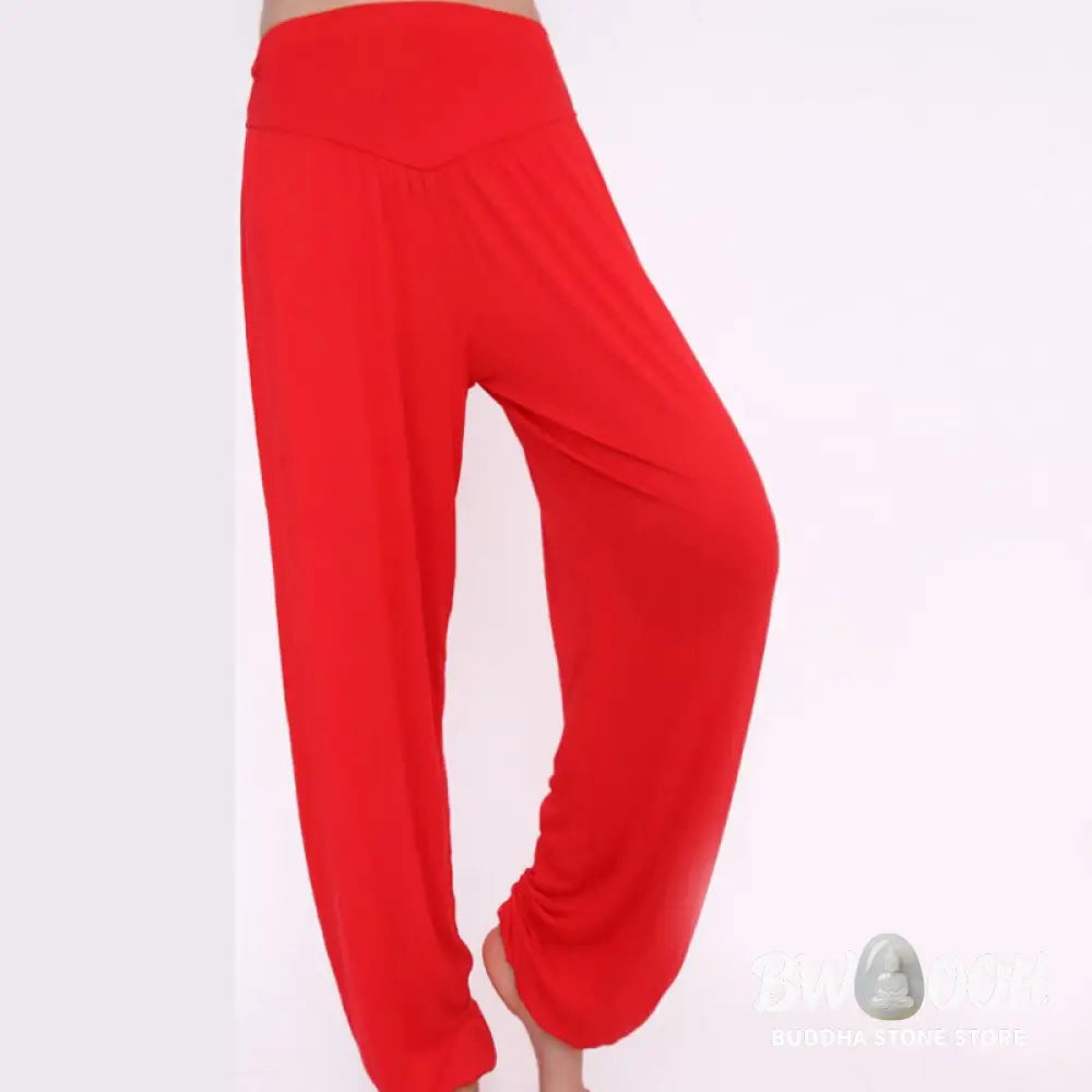 BWOOOH printed harem pants - Solid Color Yoga Dance Long Harem Pants