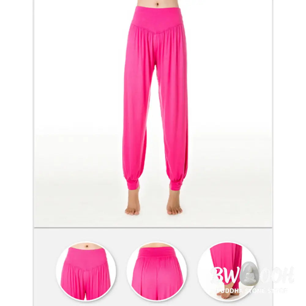 BWOOOH printed harem pants - Solid Color Yoga Dance Long Harem Pants