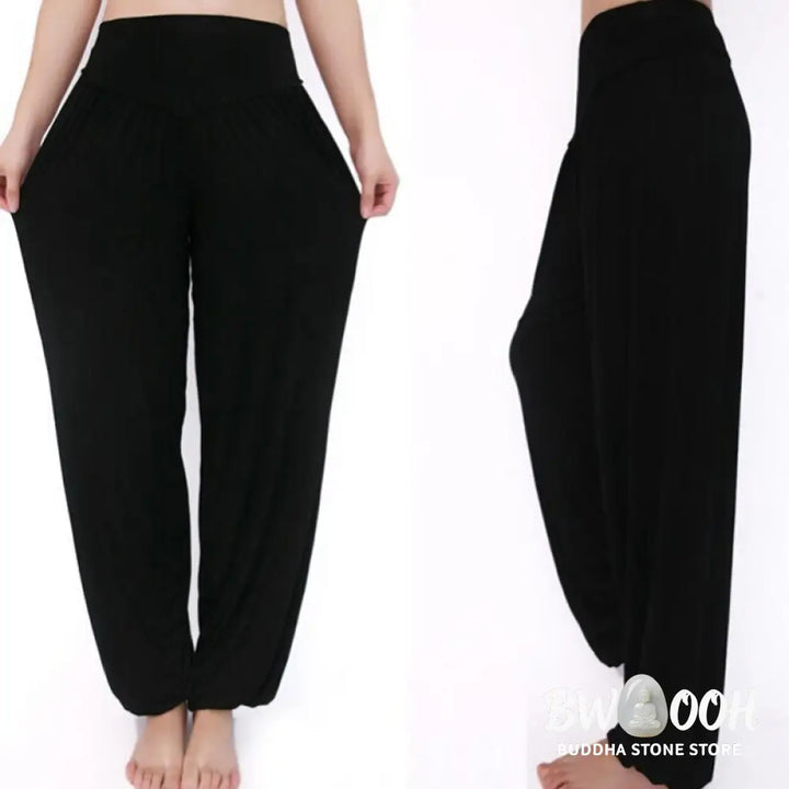 BWOOOH printed harem pants - Solid Color Yoga Dance Long Harem Pants