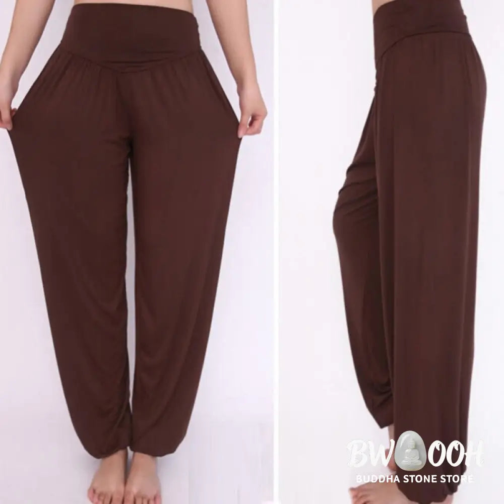 BWOOOH printed harem pants - Solid Color Yoga Dance Long Harem Pants