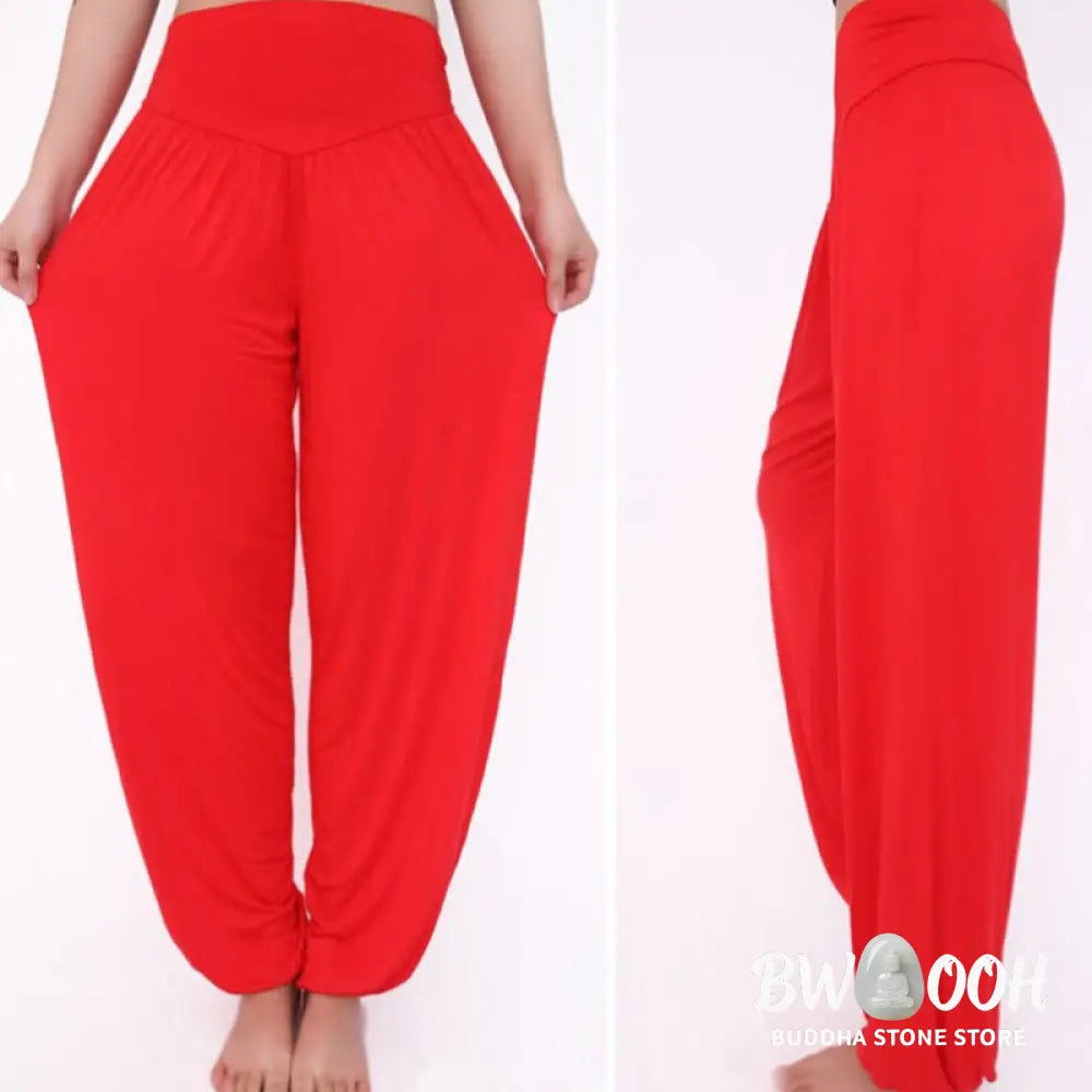 BWOOOH printed harem pants - Solid Color Yoga Dance Long Harem Pants