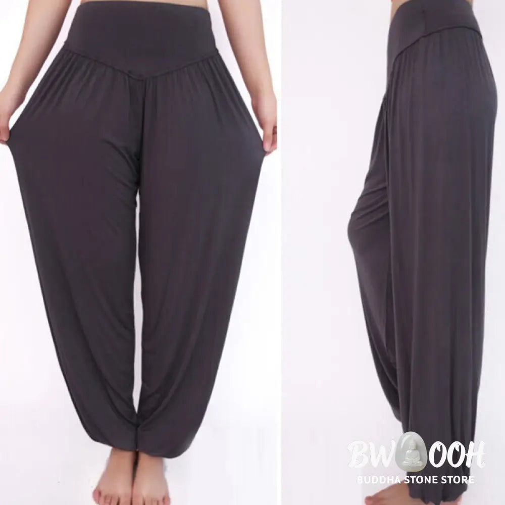 BWOOOH printed harem pants - Solid Color Yoga Dance Long Harem Pants