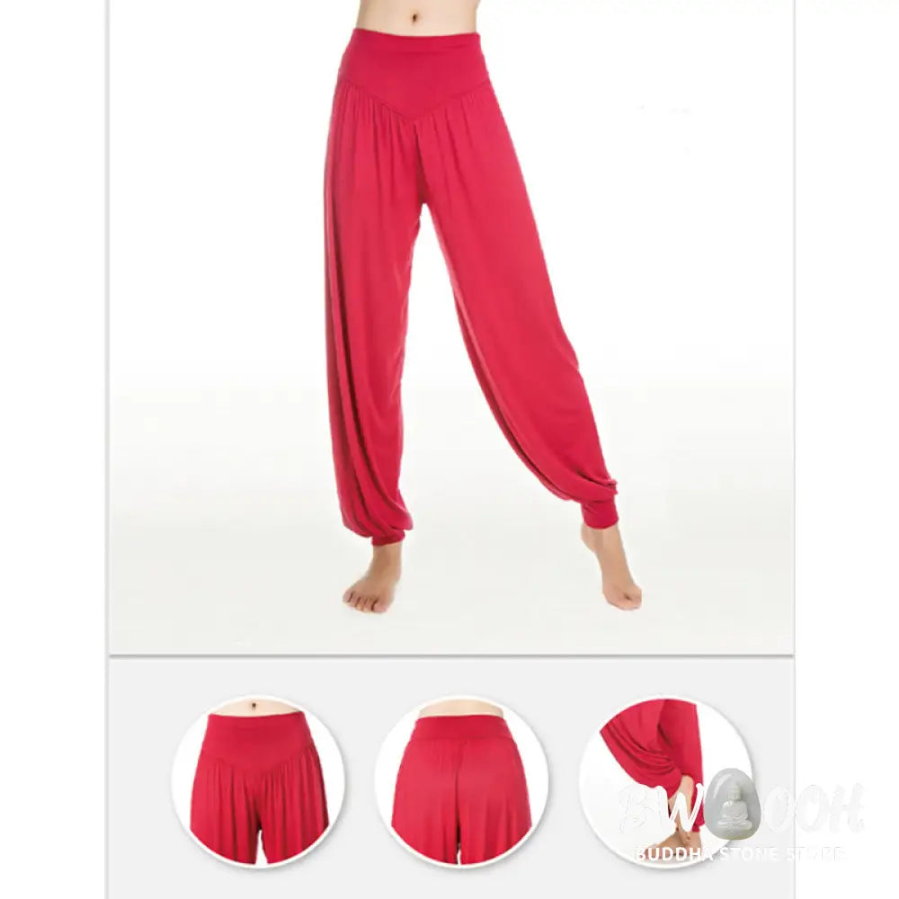 BWOOOH printed harem pants - Solid Color Yoga Dance Long Harem Pants