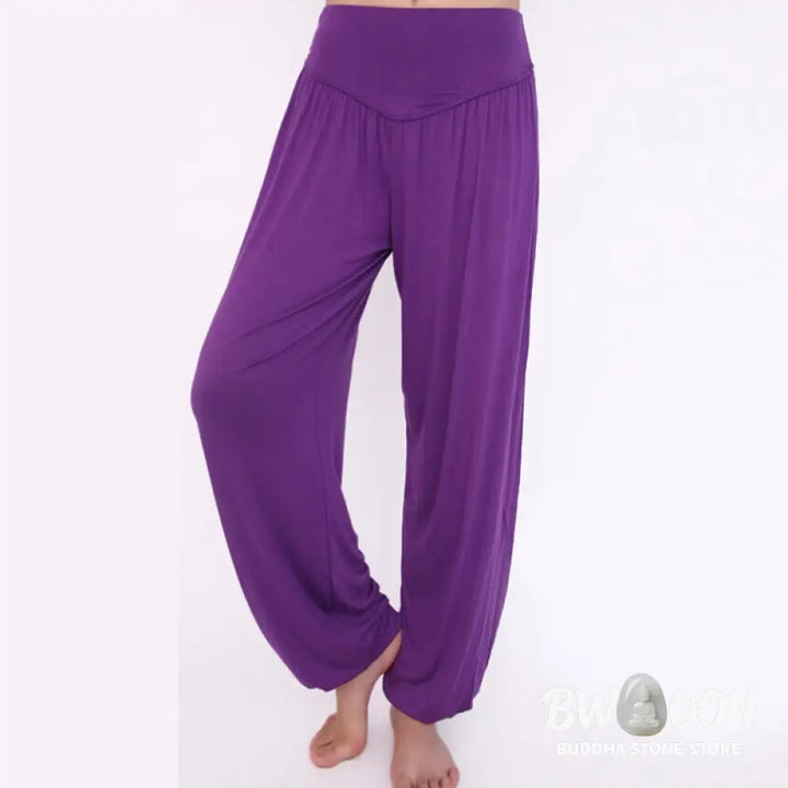 BWOOOH printed harem pants - Solid Color Yoga Dance Long Harem Pants