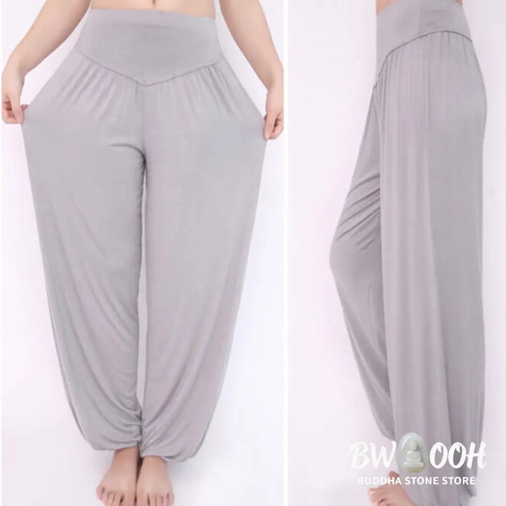 BWOOOH printed harem pants - Solid Color Yoga Dance Long Harem Pants