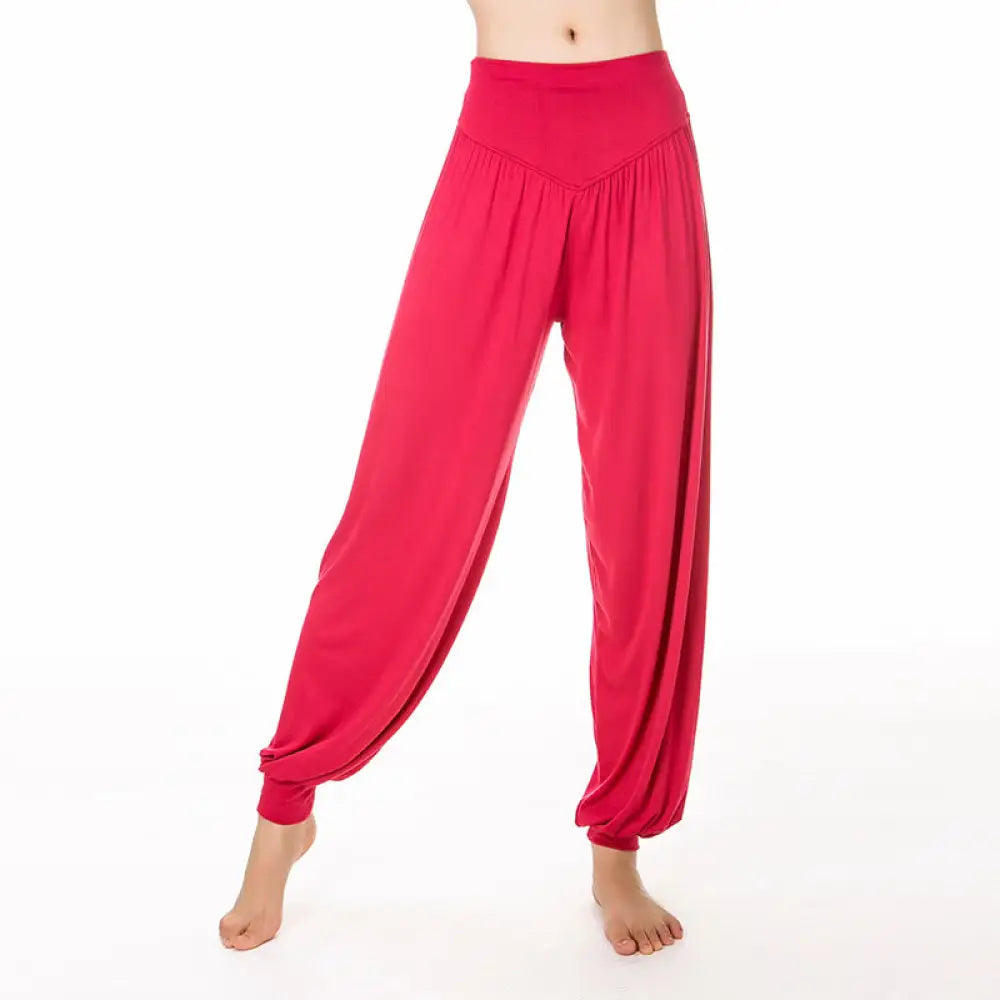 BWOOOH printed harem pants - Solid Color Yoga Dance Long Harem Pants