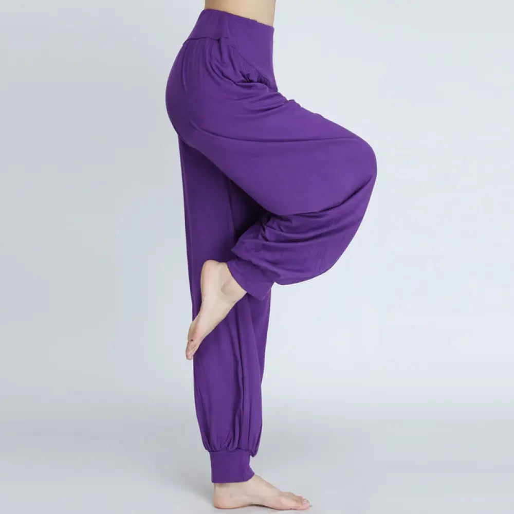 BWOOOH printed harem pants - Solid Color Yoga Dance Long Harem Pants
