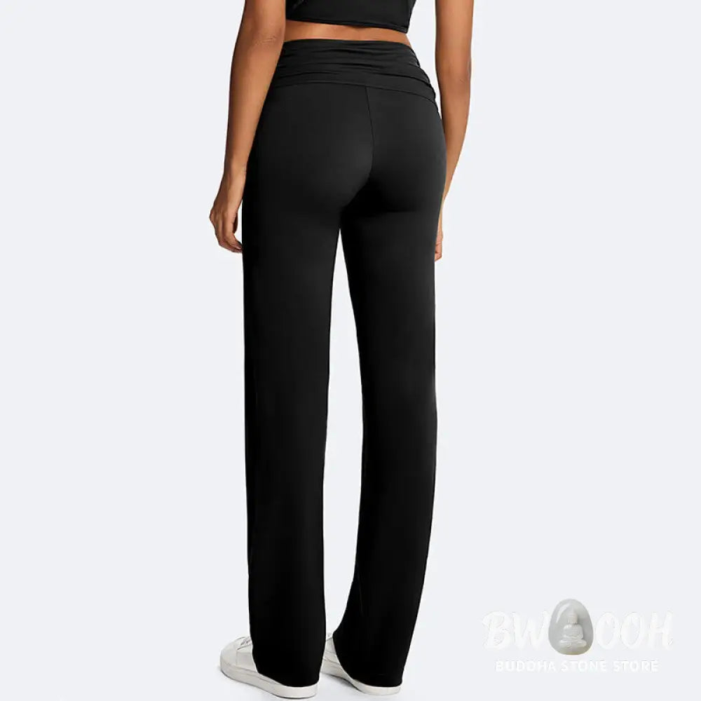 Buddha Stones Solid Crop Halter Backless Sleeveless Top Straight Leg Pants For Sports Fitness Yoga - 2-Piece Outfit