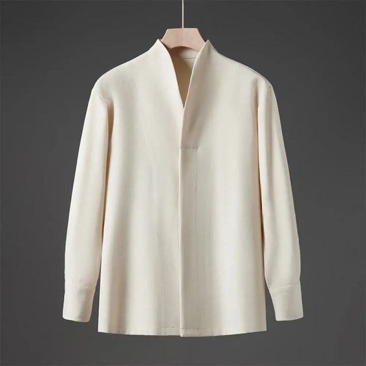 BWOOOH Solid Fall Long Sleeve Hidden Half Button Design M