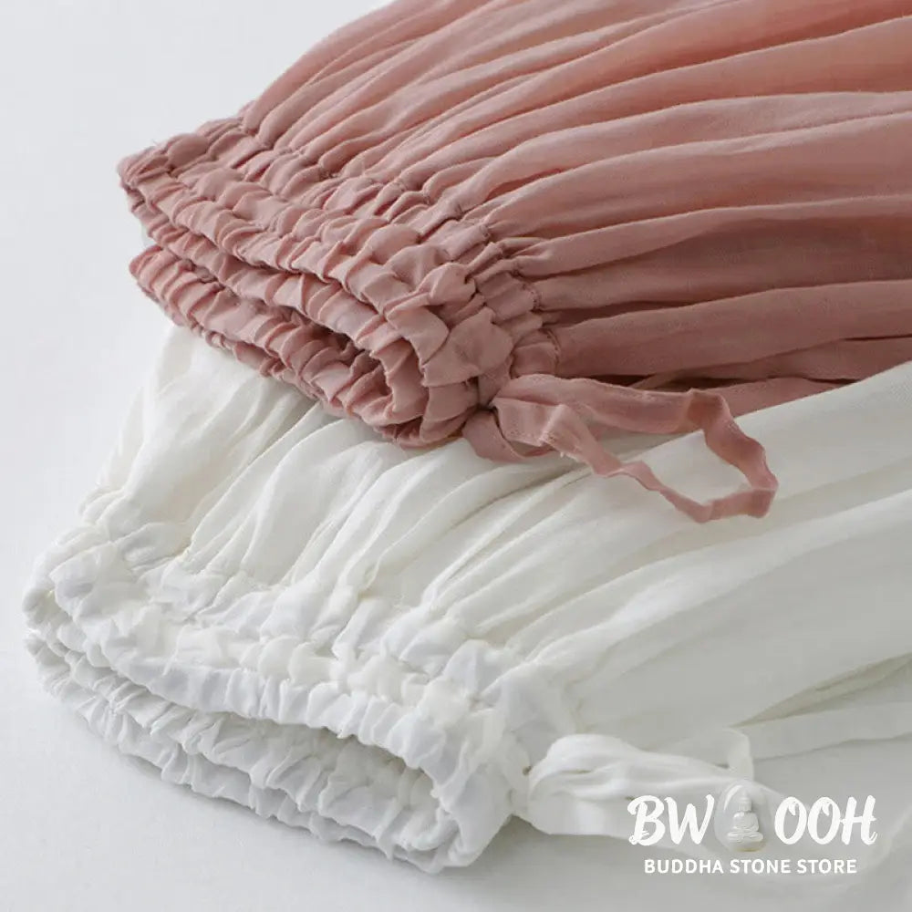 Buddha Stones Solid Lace Elastic Waist Cotton Women’s Skirt - Skirt