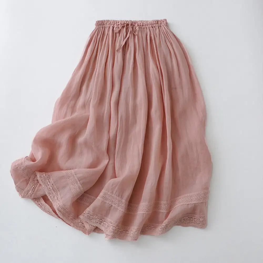 BWOOOH Solid Lace Elastic Waist Cotton Women&