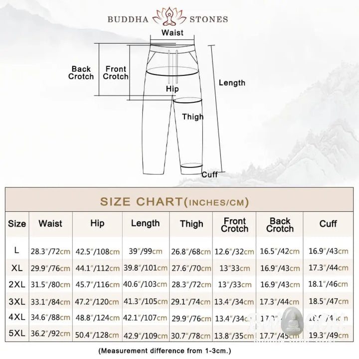 Buddha Stones Solid Tang Suit Traditional Fleece Lined Uniform Long Sleeve Top Pants Men’s Set - Men’s Meditation Cloth