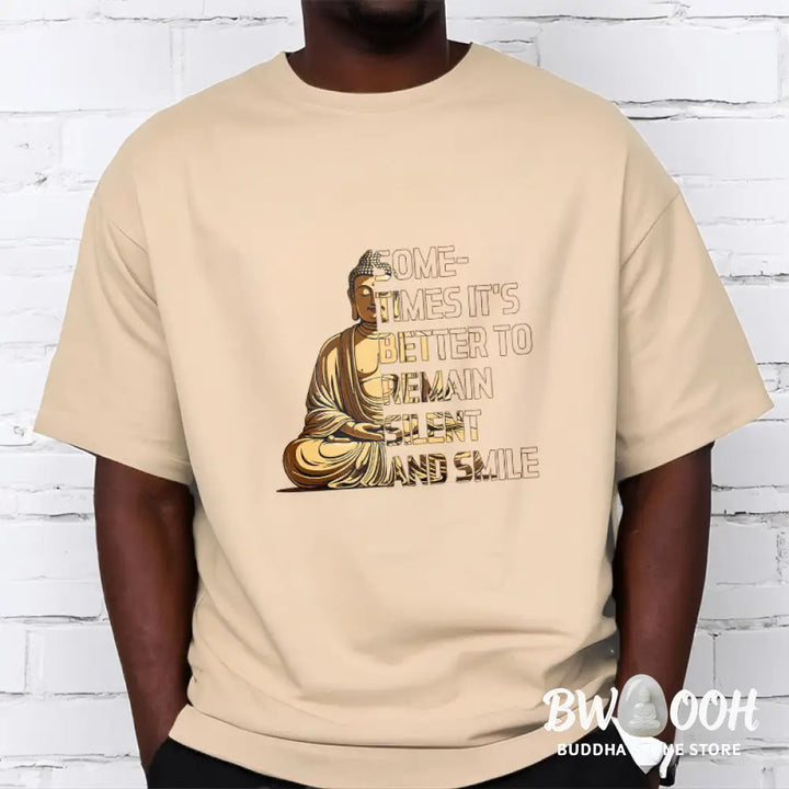 Buddha Stones Sometimes It’s Better To Remain Silent And Smile Tee T-shirt - T-Shirts