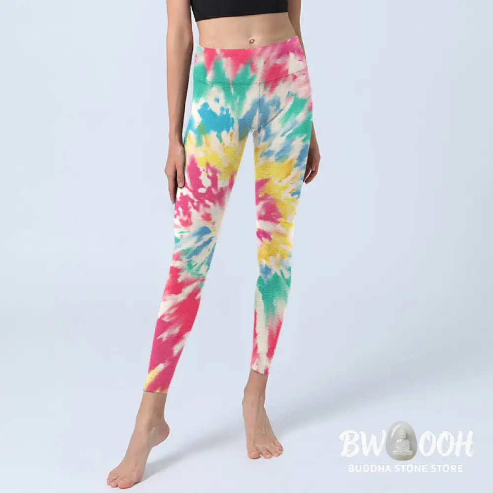 BWOOOH printed yoga leggings - Spiral Shape Print Exercise Leggings Wom
