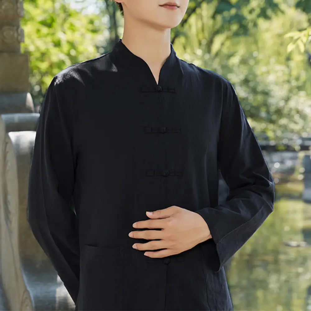 Buddha Stones Spiritual Zen Practice Yoga Meditation Prayer Clothing Cotton Linen Men&