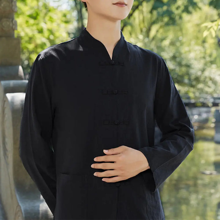 Buddha Stones Spiritual Zen Practice Yoga Meditation Prayer Clothing Cotton Linen Men&