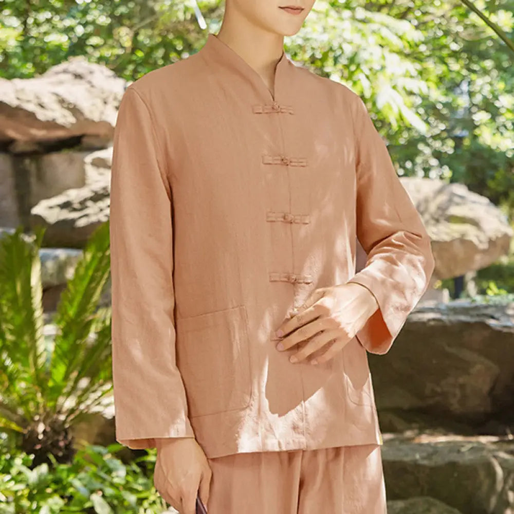 Buddha Stones Spiritual Zen Practice Yoga Meditation Prayer Clothing Cotton Linen Men&
