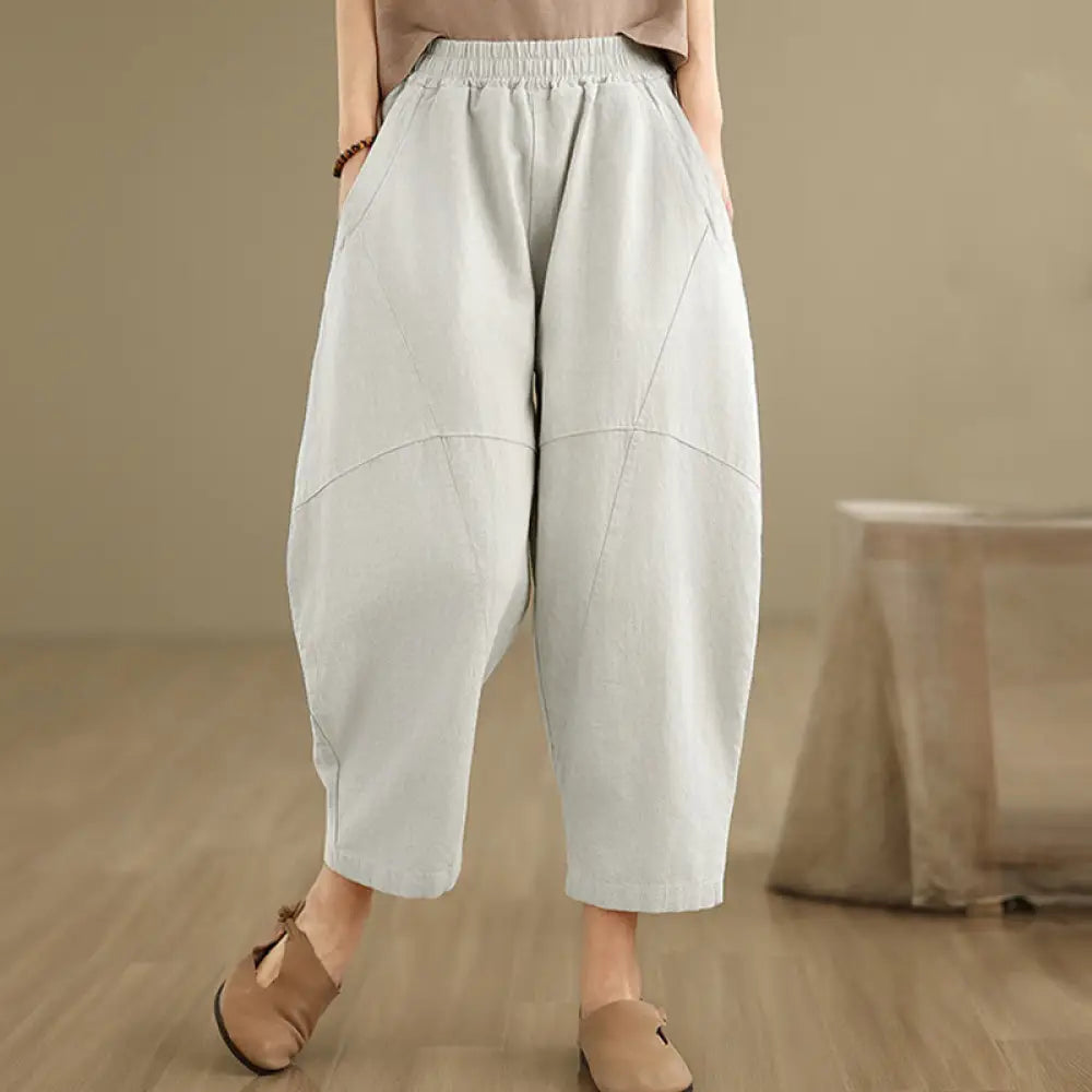 BWOOOH printed harem pants - Spring 7-8 Length Solid Color Women&