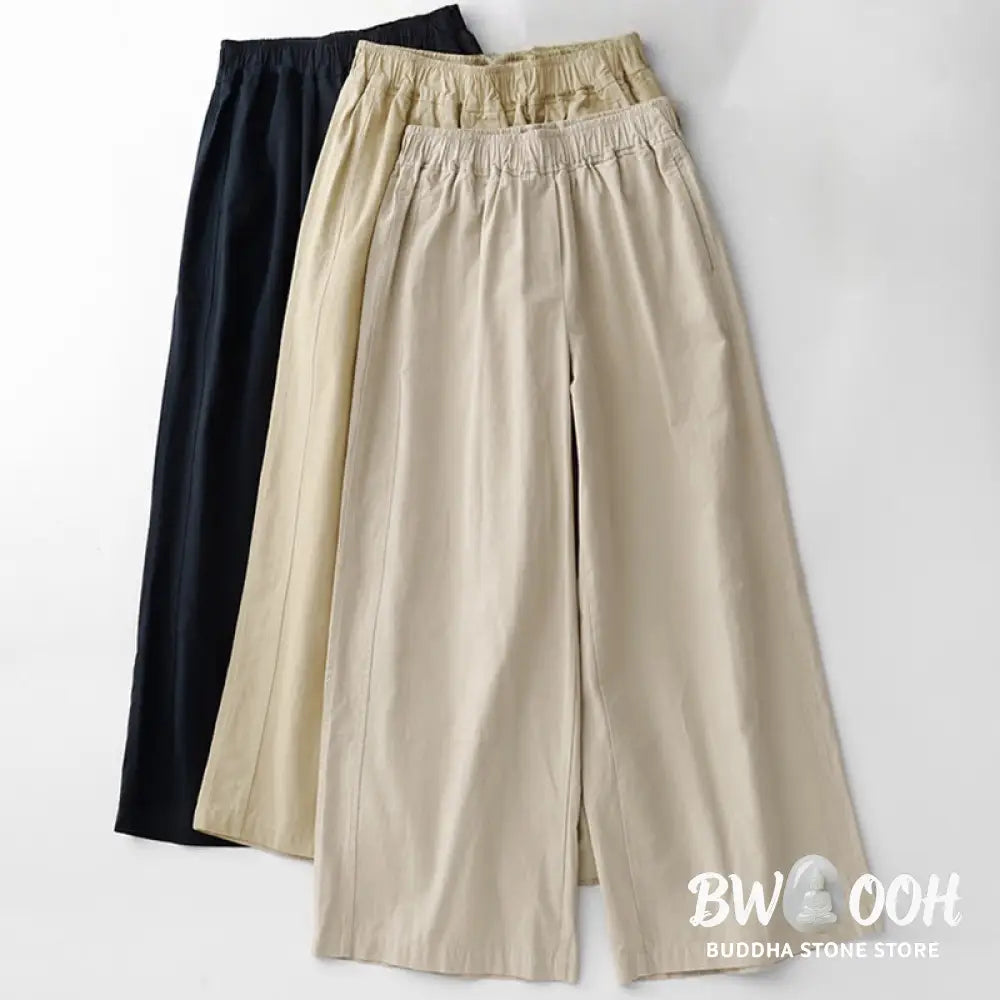 BWOOOH printed wide-leg yoga pants - Spring Commute Solid Color High Waist Wo