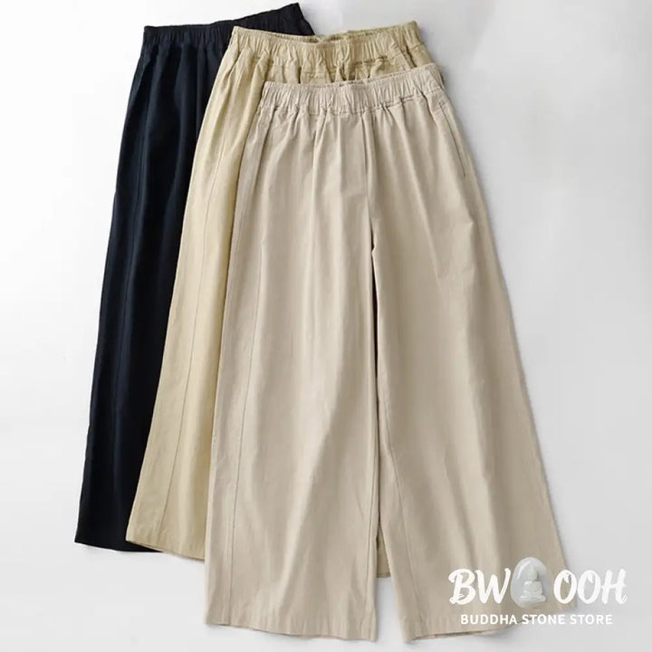 BWOOOH printed wide-leg yoga pants - Spring Commute Solid Color High Waist Wo