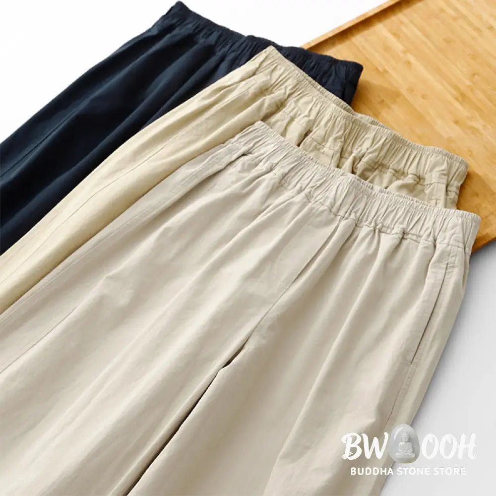 BWOOOH printed wide-leg yoga pants - Spring Commute Solid Color High Waist Wo
