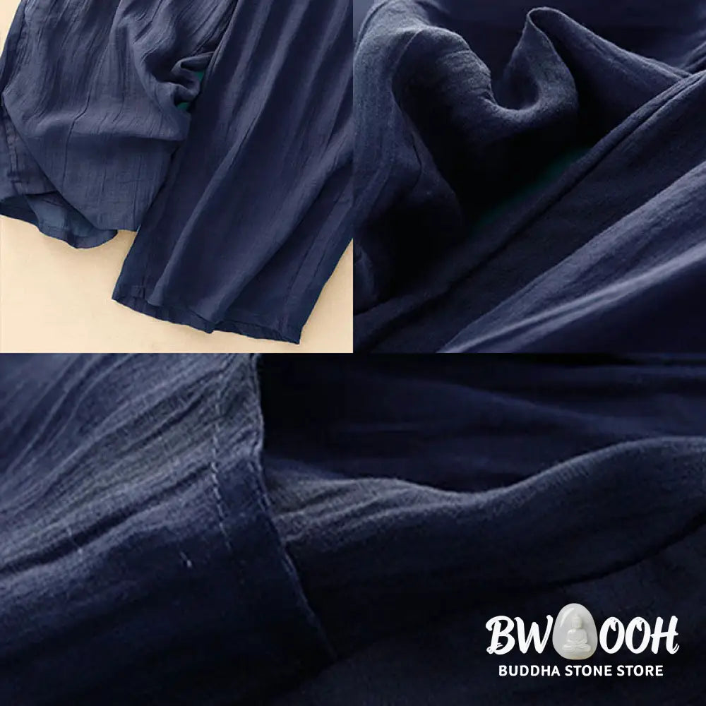 BWOOOH printed wide-leg yoga pants - Spring Pure Color Drawstring Double Laye