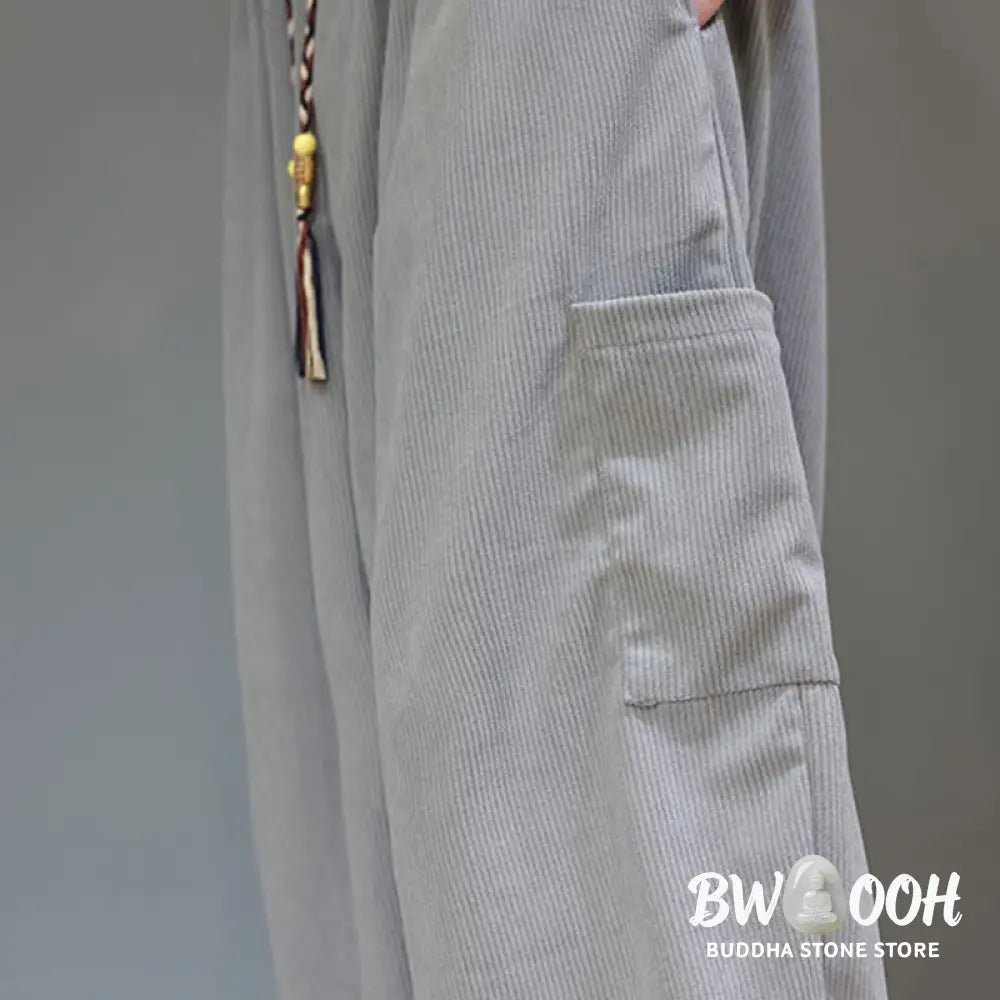 Buddha Stones Spring Solid Color Men’s Ankle-Length Cotton Pants With Pockets - Men’s Pants